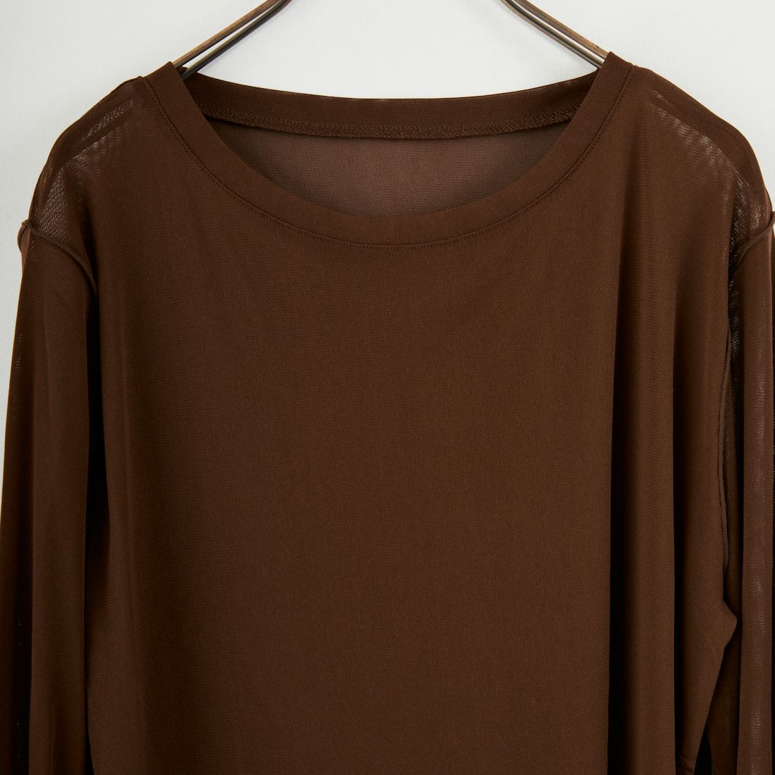 nenom [ネノム] クルーネック シアーカットソー [NE25112034] 28 BROWN