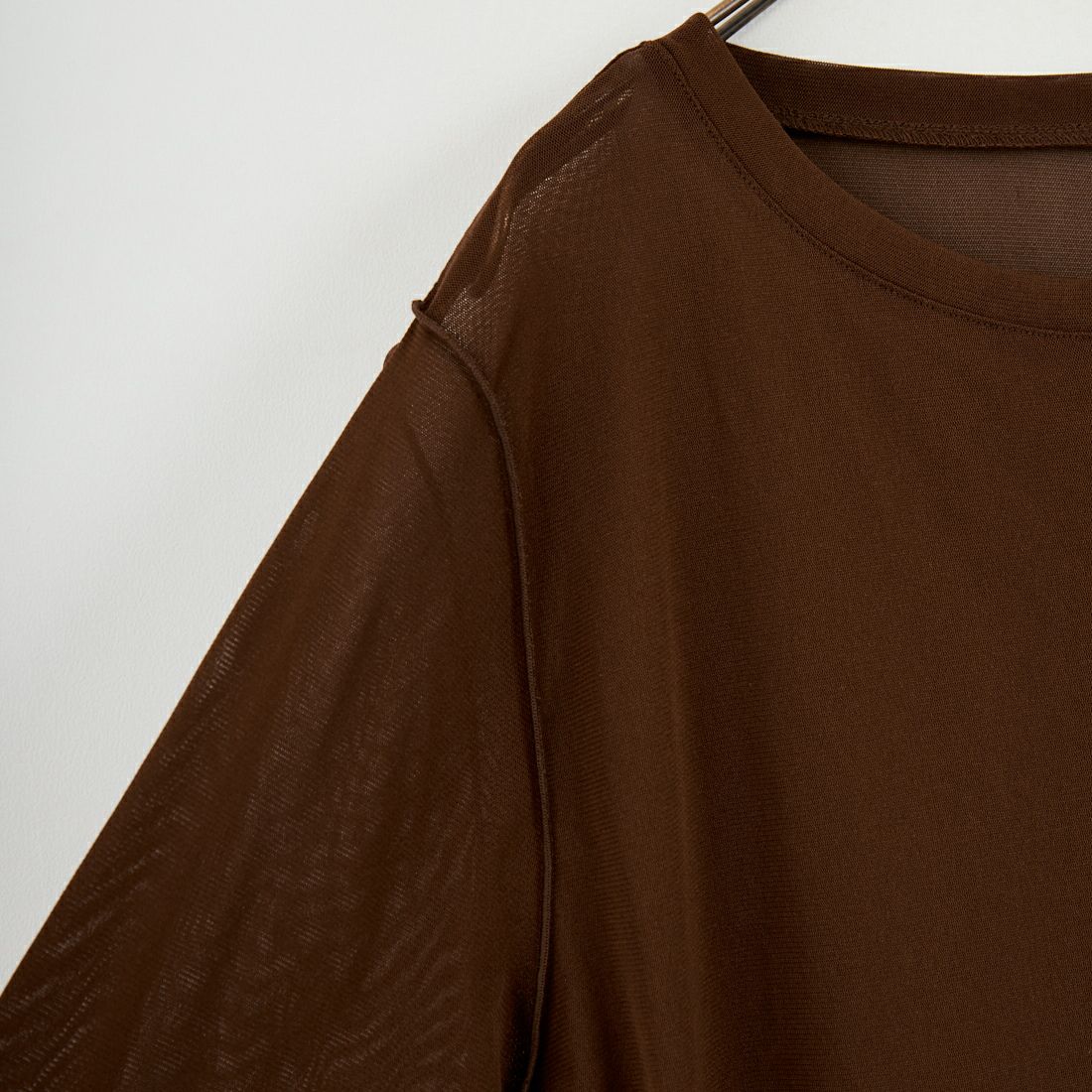 nenom [ネノム] クルーネック シアーカットソー [NE25112034] 28 BROWN