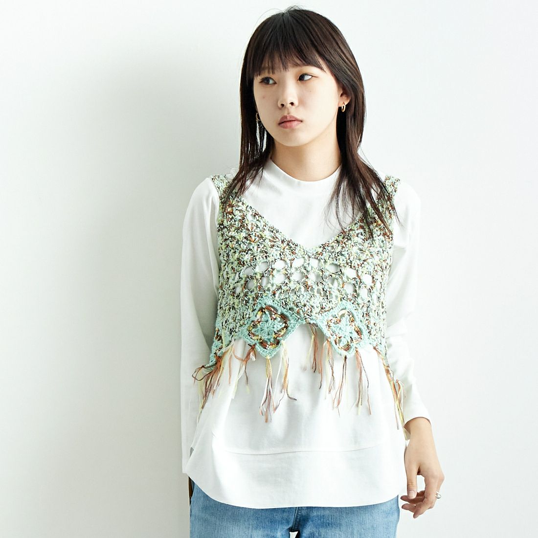 GREEN MIX&&モデル身長：167cm 着用サイズ：F&&