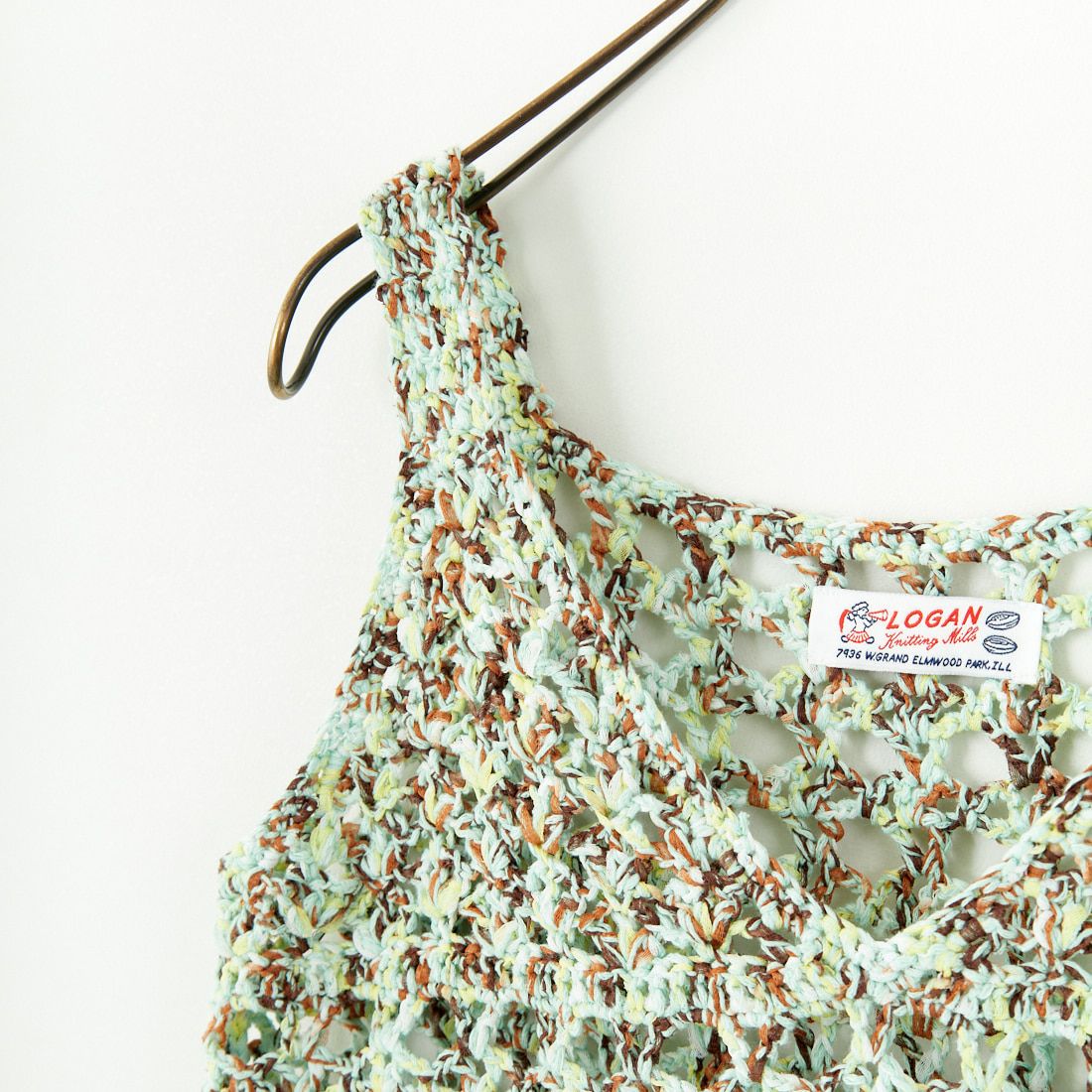 LOGAN Knitting Mills [ローガン ニッティング ミルズ] モールペーパービスチェ [LG-25SS04] GREEN MIX