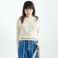 CLOCHE [クロシェ] 2WAYレース編みニットベスト [51285501