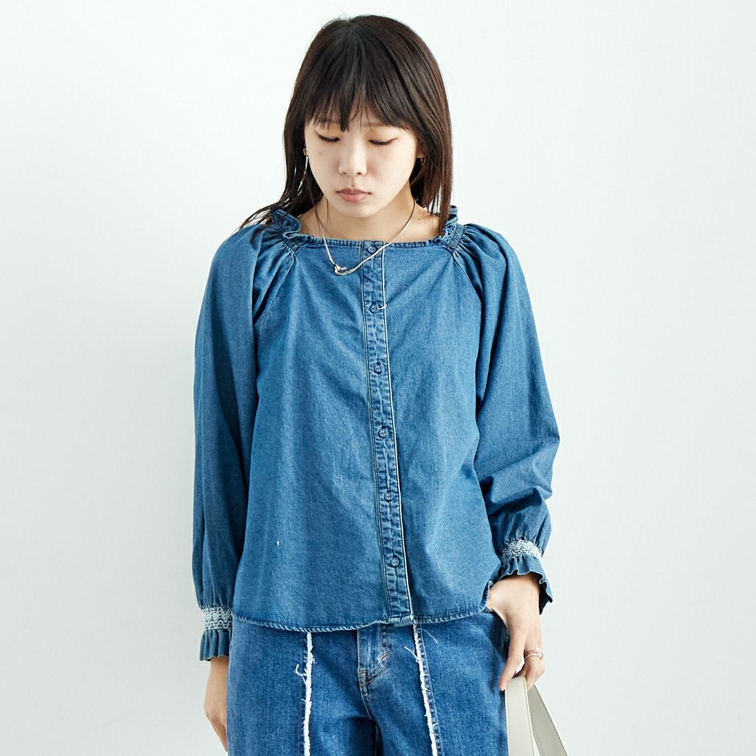 93 M.BLUE&&モデル身長：167cm 着用サイズ：M&&