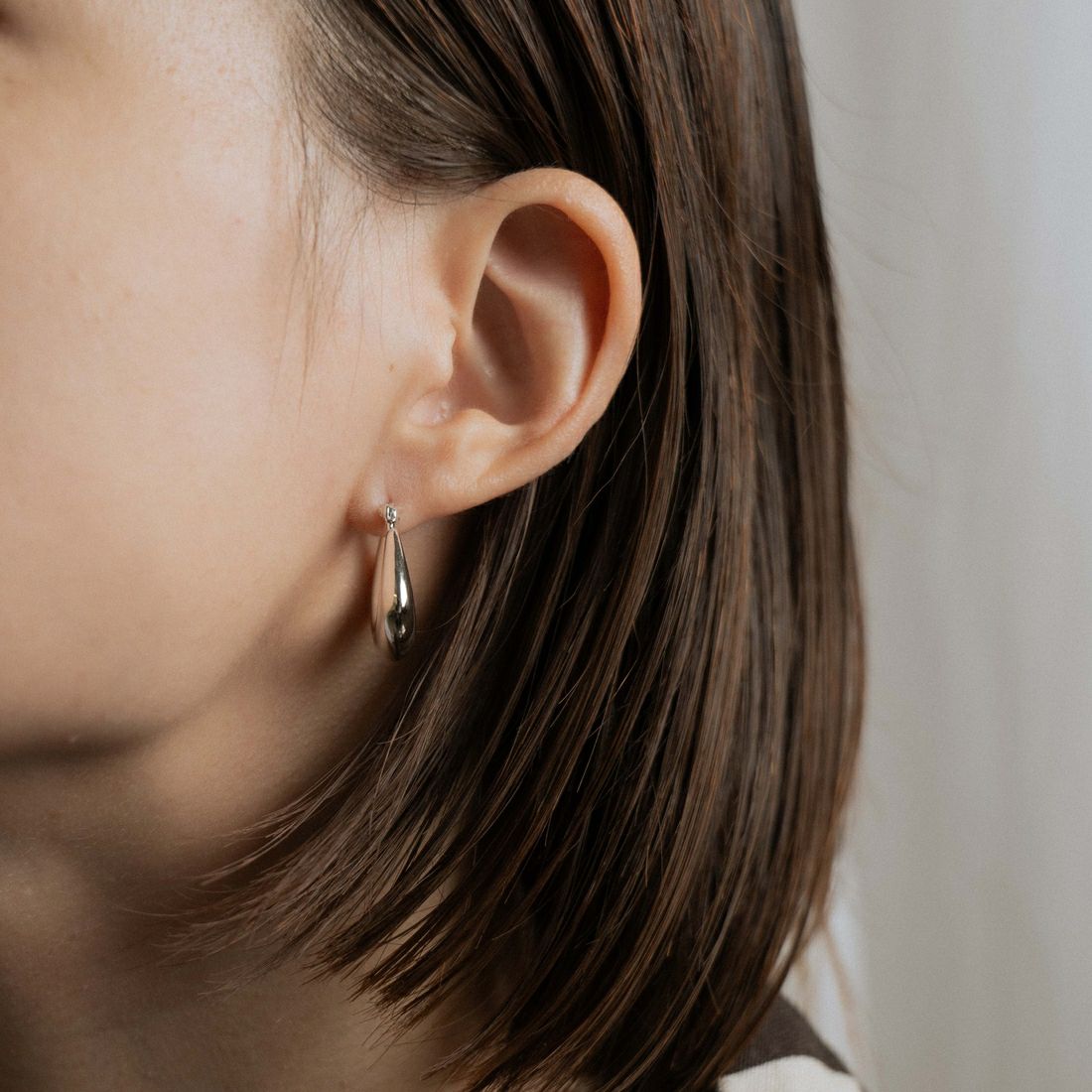 aura [オーラ] ドロップフープピアス [A-P025] SILVER