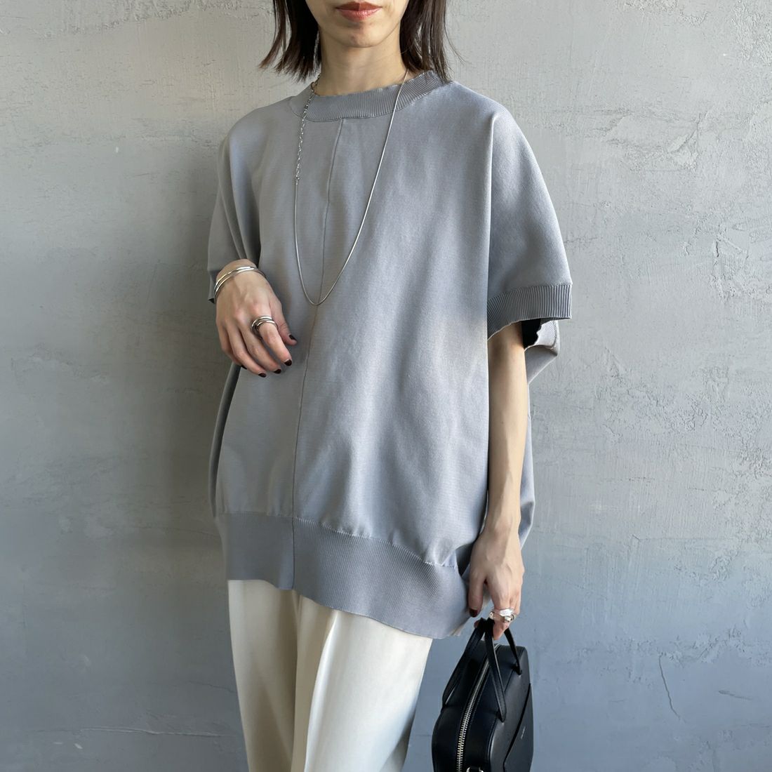 90 L.GRAY&&モデル身長：158cm 着用サイズ：F&&