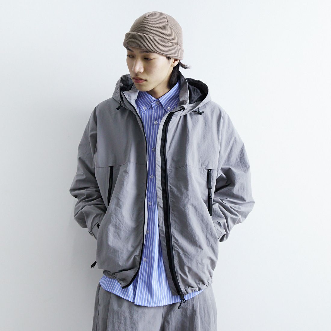 BLACK&&モデル身長：179cm 着用サイズ：L&&