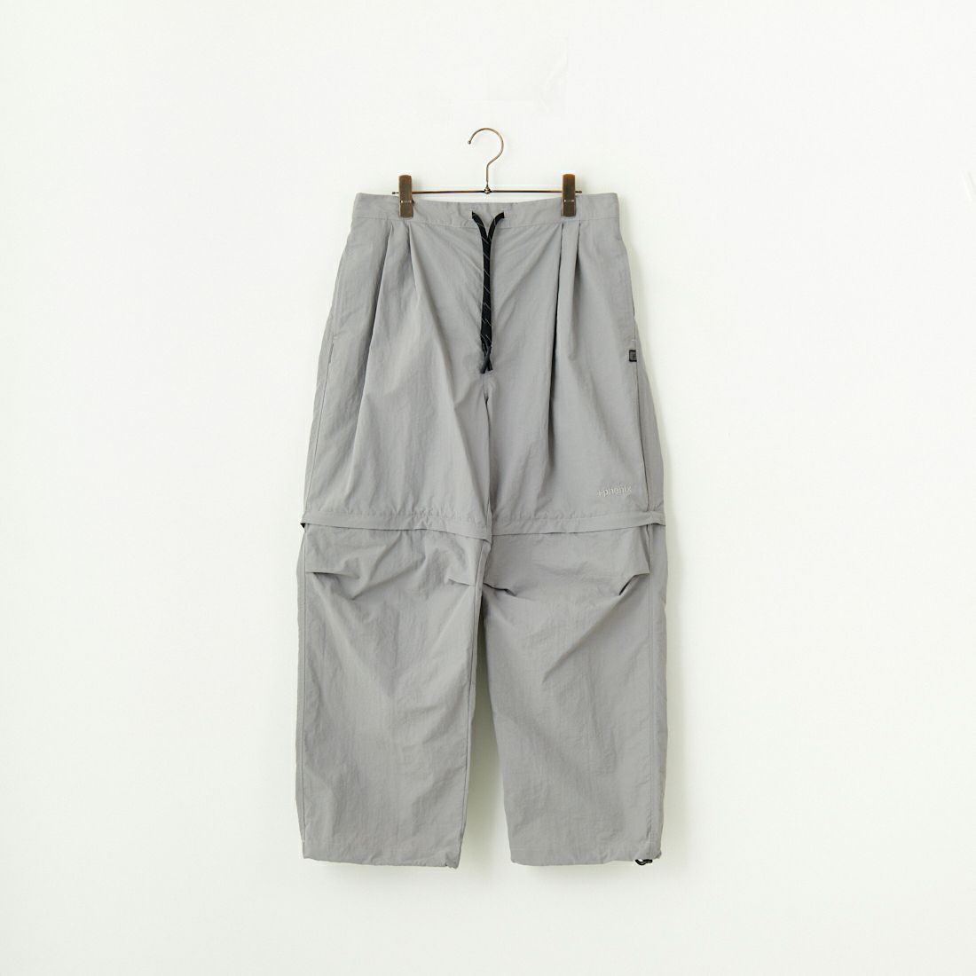 +phenix [プラスフェニックス] 別注 2WAY ナイロンタッサーコンバーチブルパンツ [POB-25007IN-JF] GRAY