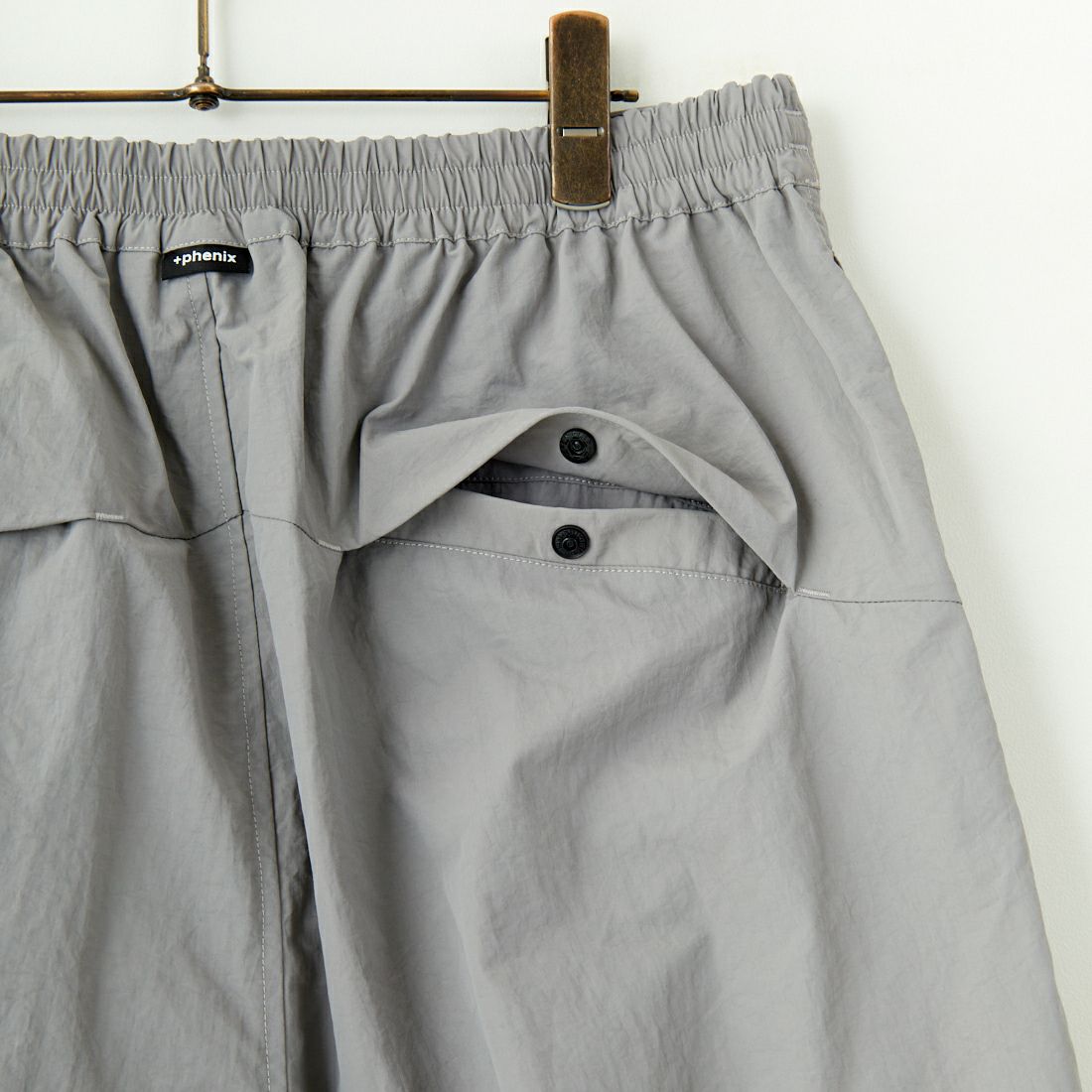 +phenix [プラスフェニックス] 別注 2WAY ナイロンタッサーコンバーチブルパンツ [POB-25007IN-JF] GRAY
