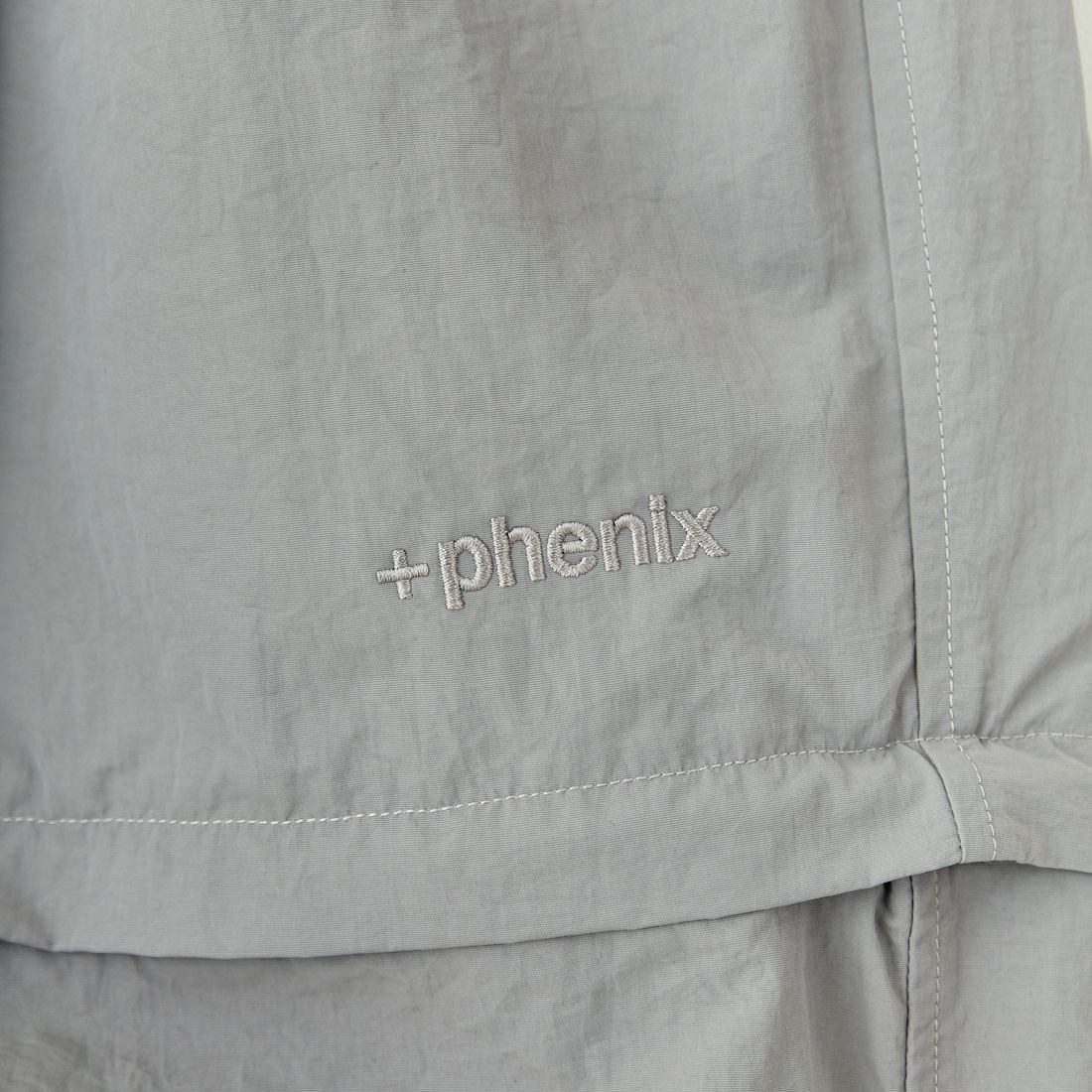 +phenix [プラスフェニックス] 別注 2WAY ナイロンタッサーコンバーチブルパンツ [POB-25007IN-JF] GRAY