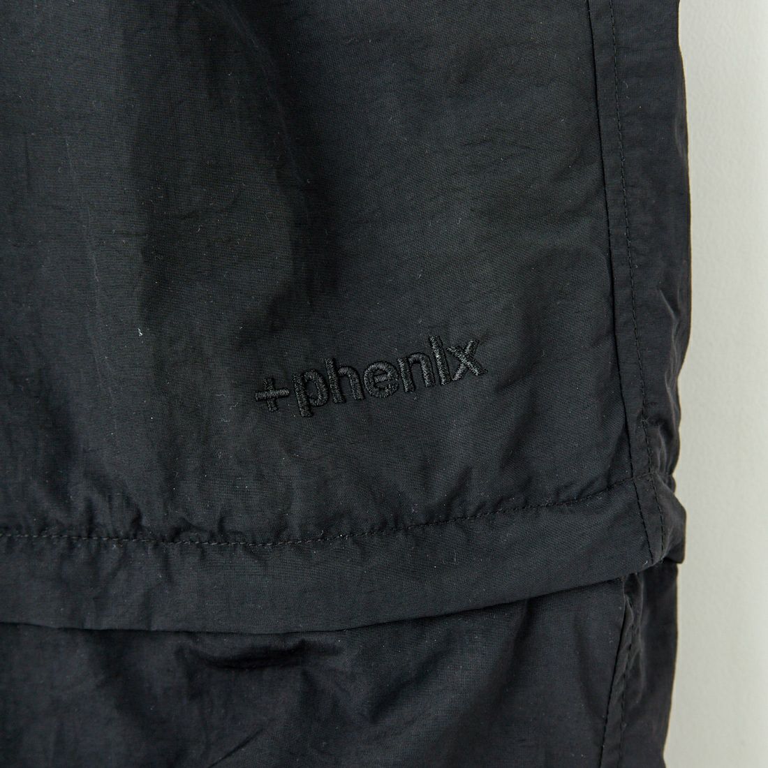 +phenix [プラスフェニックス] 別注 2WAY ナイロンタッサーコンバーチブルパンツ [POB-25007IN-JF] BLACK