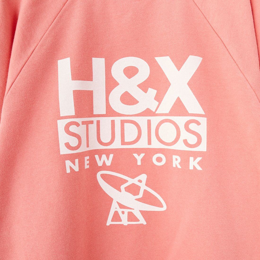 HANDTEX [ハンドテックス] 別注 ロゴプリント ラグランスリーブスウェット [HT7-CST-IN5-JF] ﾋﾟﾝｸ