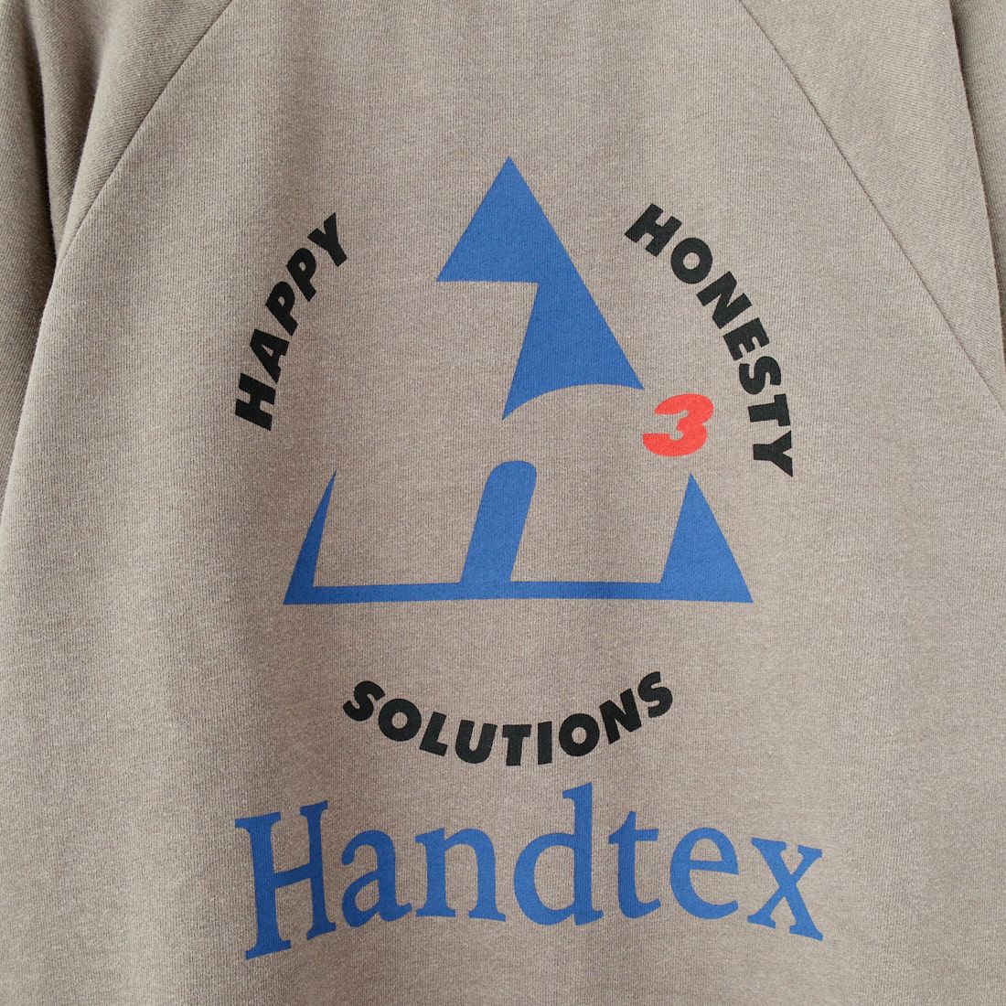 HANDTEX [ハンドテックス] 別注 ロゴプリント ラグランスリーブスウェット [HT7-CST-IN5-JF] ｸﾞﾚｰ