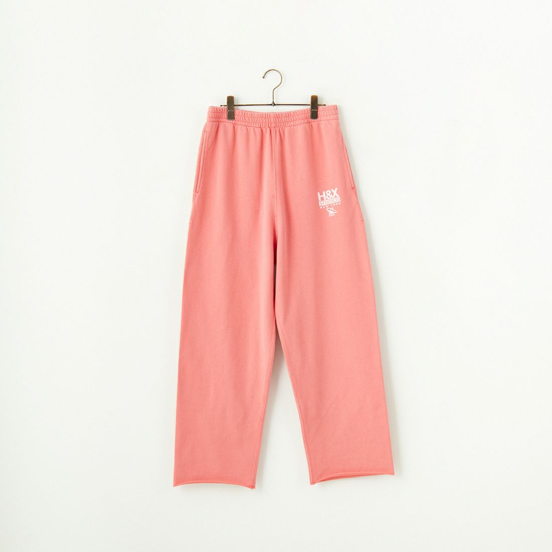 HANDTEX [ハンドテックス] 別注 ワンポイントロゴ ワイドストレートスウェットパンツ [HT1-PT-IN5-JF] ﾋﾟﾝｸ