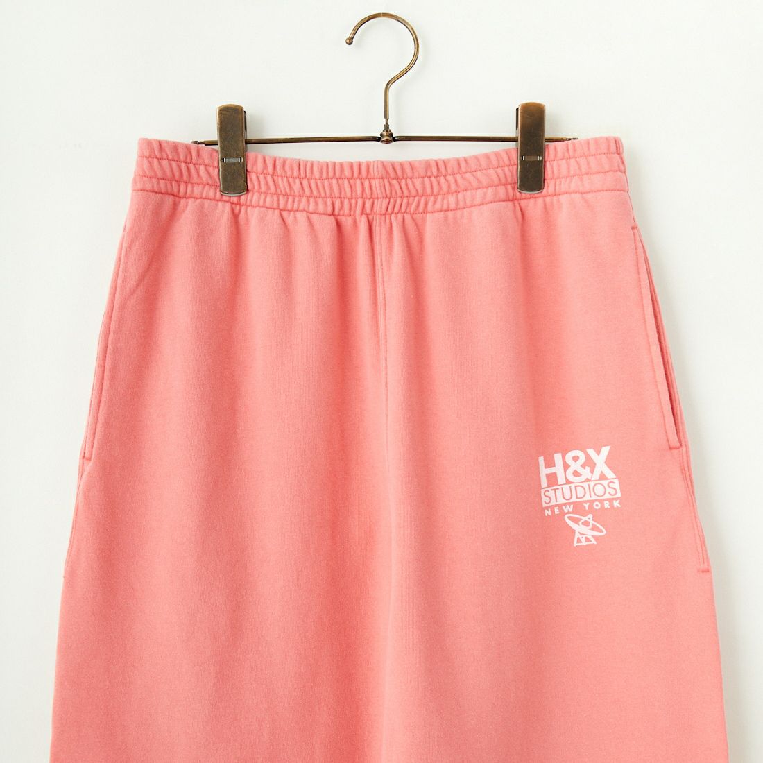 HANDTEX [ハンドテックス] 別注 ワンポイントロゴ ワイドストレートスウェットパンツ [HT1-PT-IN5-JF] ﾋﾟﾝｸ