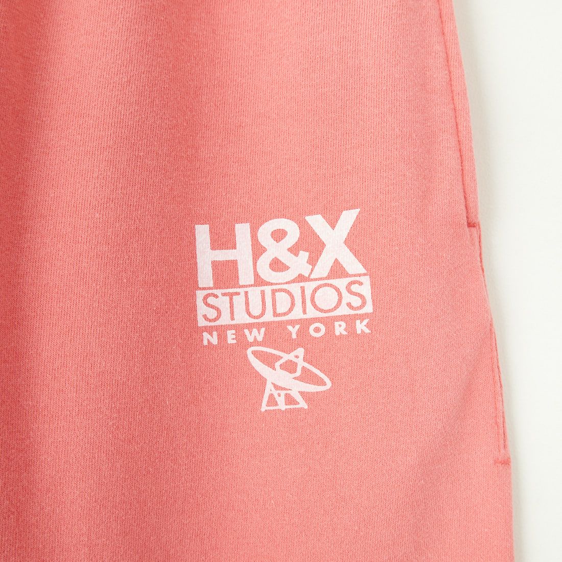 HANDTEX [ハンドテックス] 別注 ワンポイントロゴ ワイドストレートスウェットパンツ [HT1-PT-IN5-JF] ﾋﾟﾝｸ