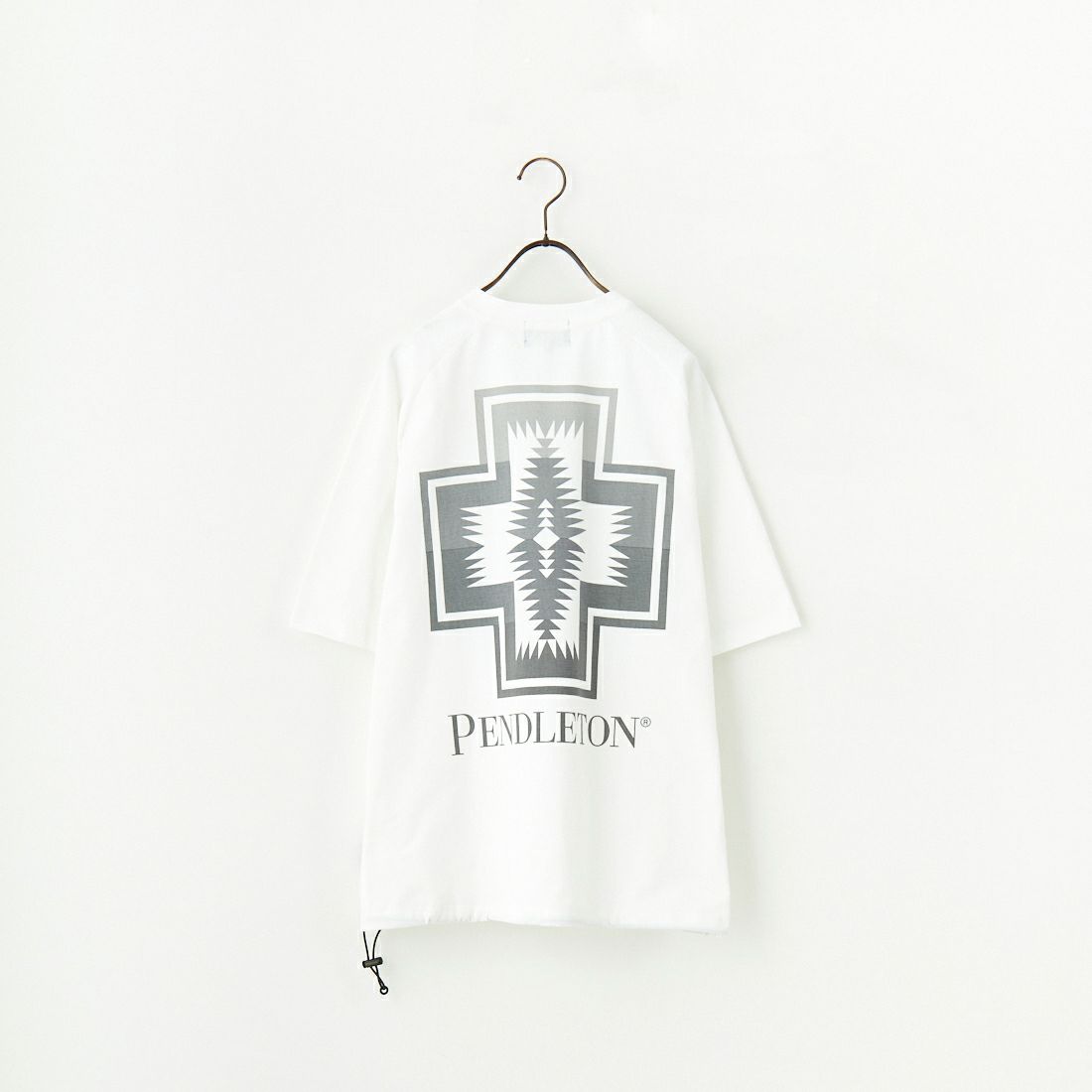 PENDLETON [ペンドルトン] 別注 ドローコード付き ネイティブ柄バックプリントTシャツ [5275-0204-JF] WHITE