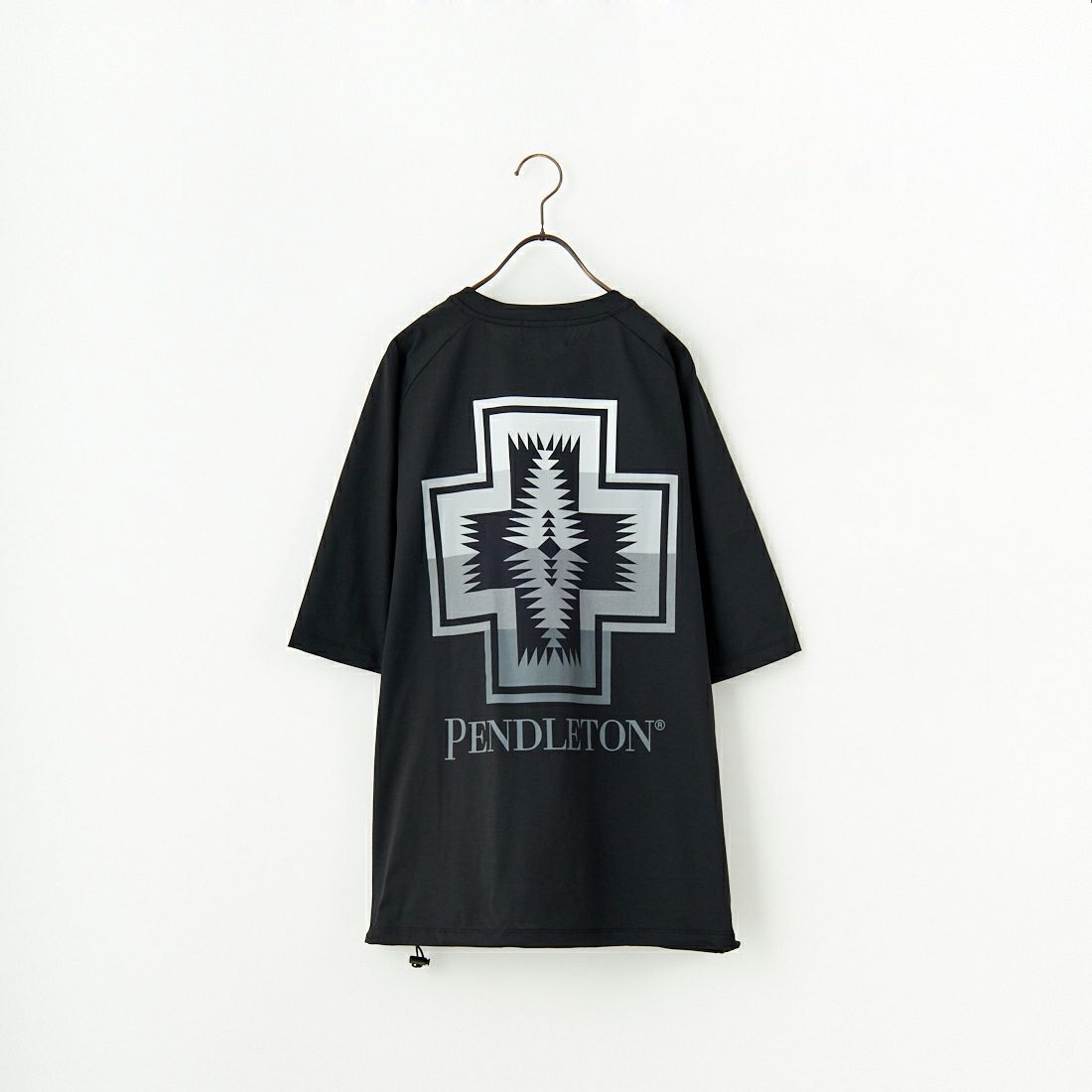 PENDLETON [ペンドルトン] 別注 ドローコード付き ネイティブ柄バックプリントTシャツ [5275-0204-JF] BLACK