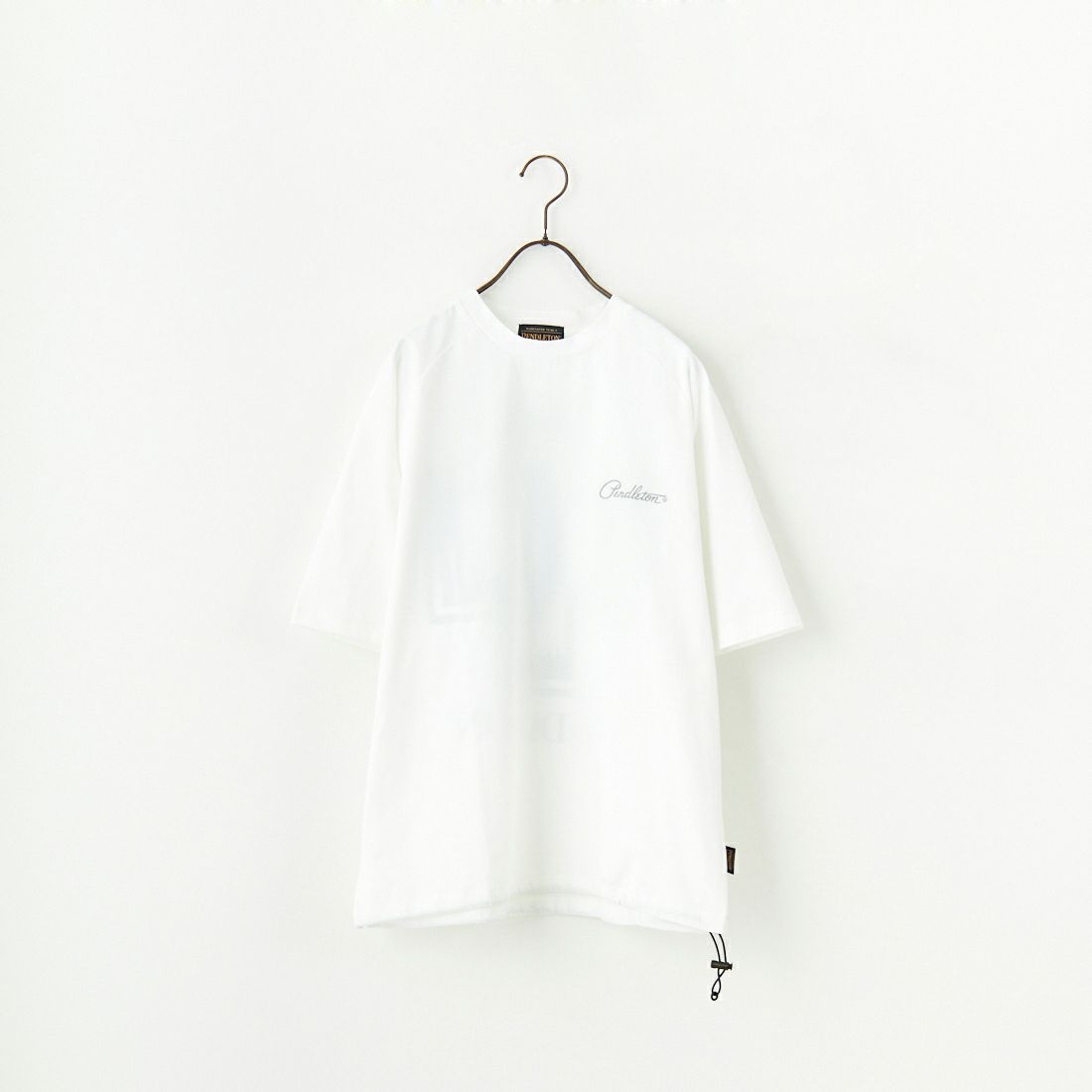 PENDLETON [ペンドルトン] 別注 ドローコード付き ネイティブ柄バックプリントTシャツ [5275-0204-JF] WHITE