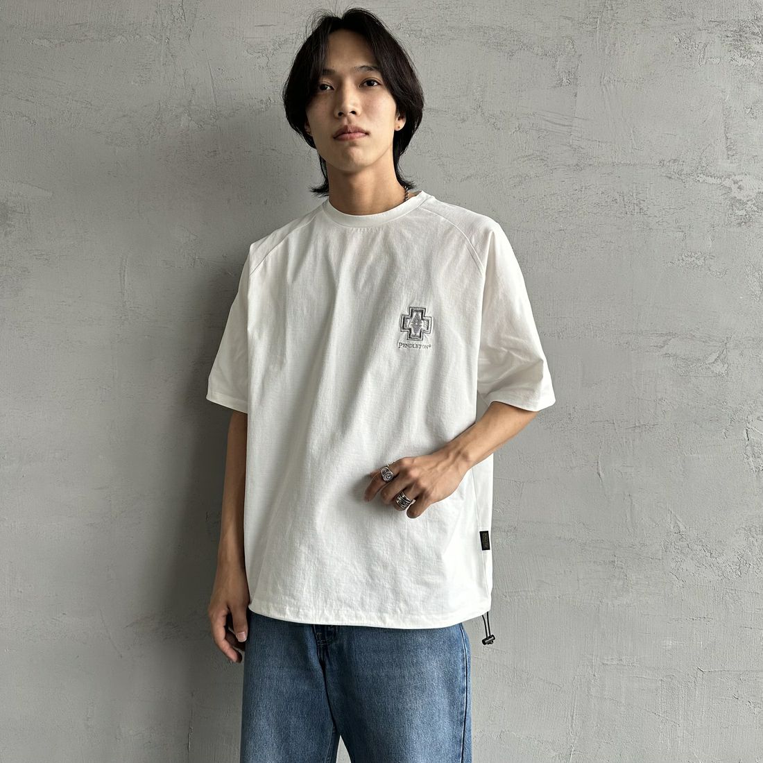 WHITE&&モデル身長：179cm 着用サイズ：L&&