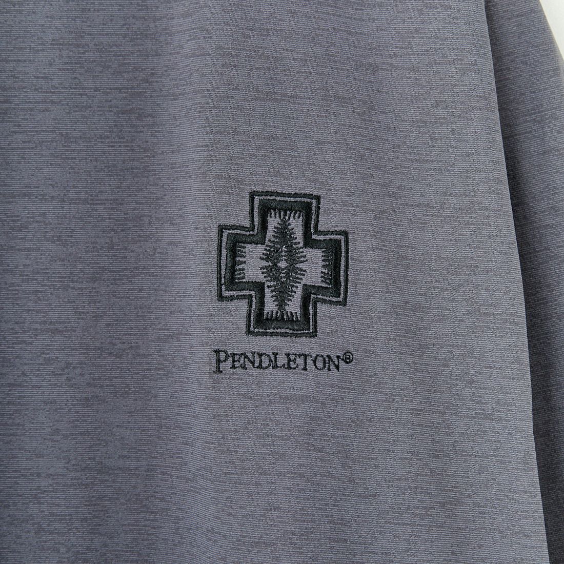 PENDLETON [ペンドルトン] 別注 ドローコード付き ネイティブ柄ワンポイントロゴ刺繍Tシャツ [5275-0205-JF] CHARCOAL