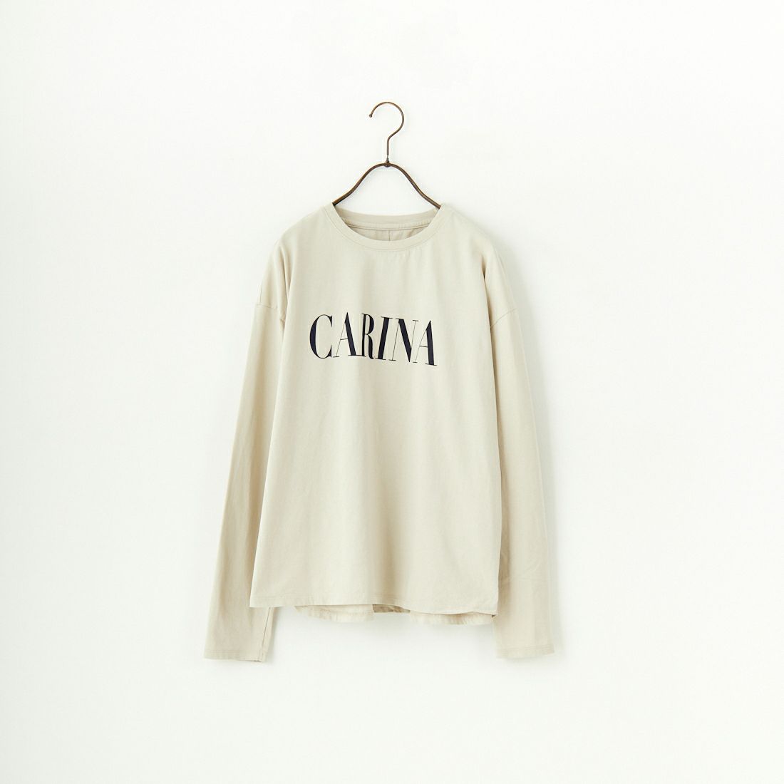 MICA&DEAL [マイカアンドディール] CARINA ロゴロングスリーブTシャツ [0125109001] BEIGE
