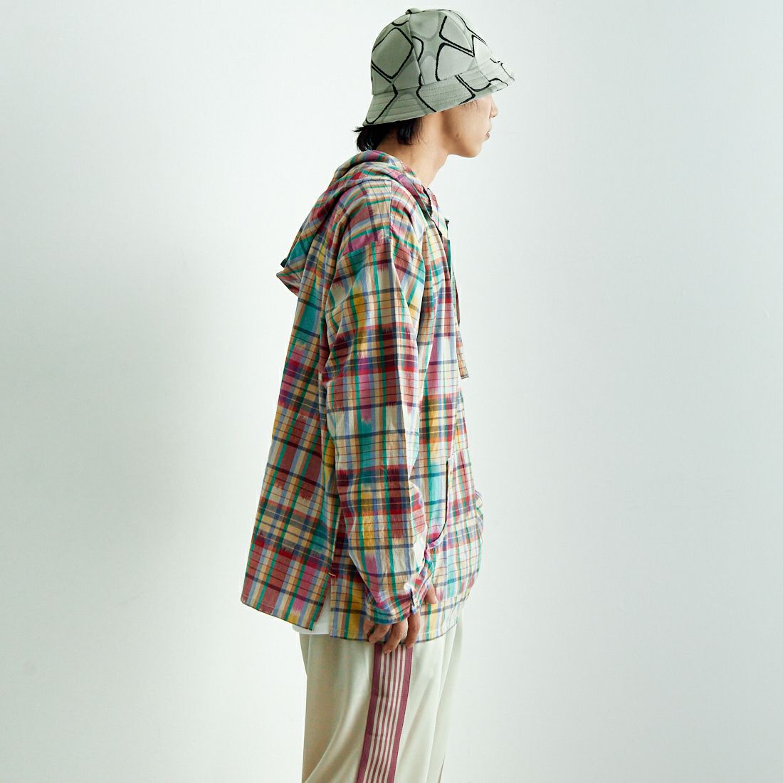 South2West8 [サウスツーウエストエイト] メキシカンパーカー [QV626] A BEG/NVY &&モデル身長：179cm 着用サイズ：M&&