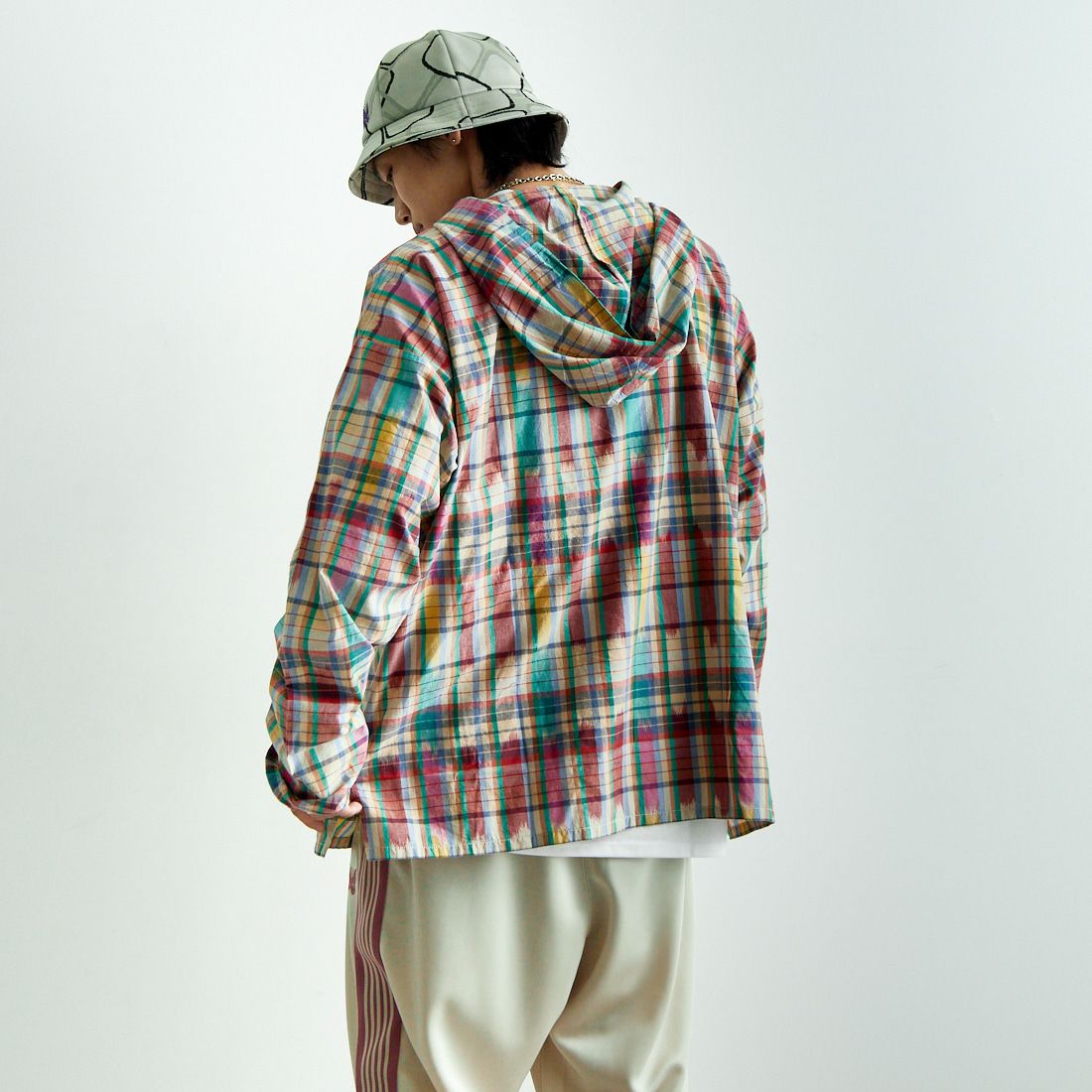 South2West8 [サウスツーウエストエイト] メキシカンパーカー [QV626] A BEG/NVY &&モデル身長：179cm 着用サイズ：M&&