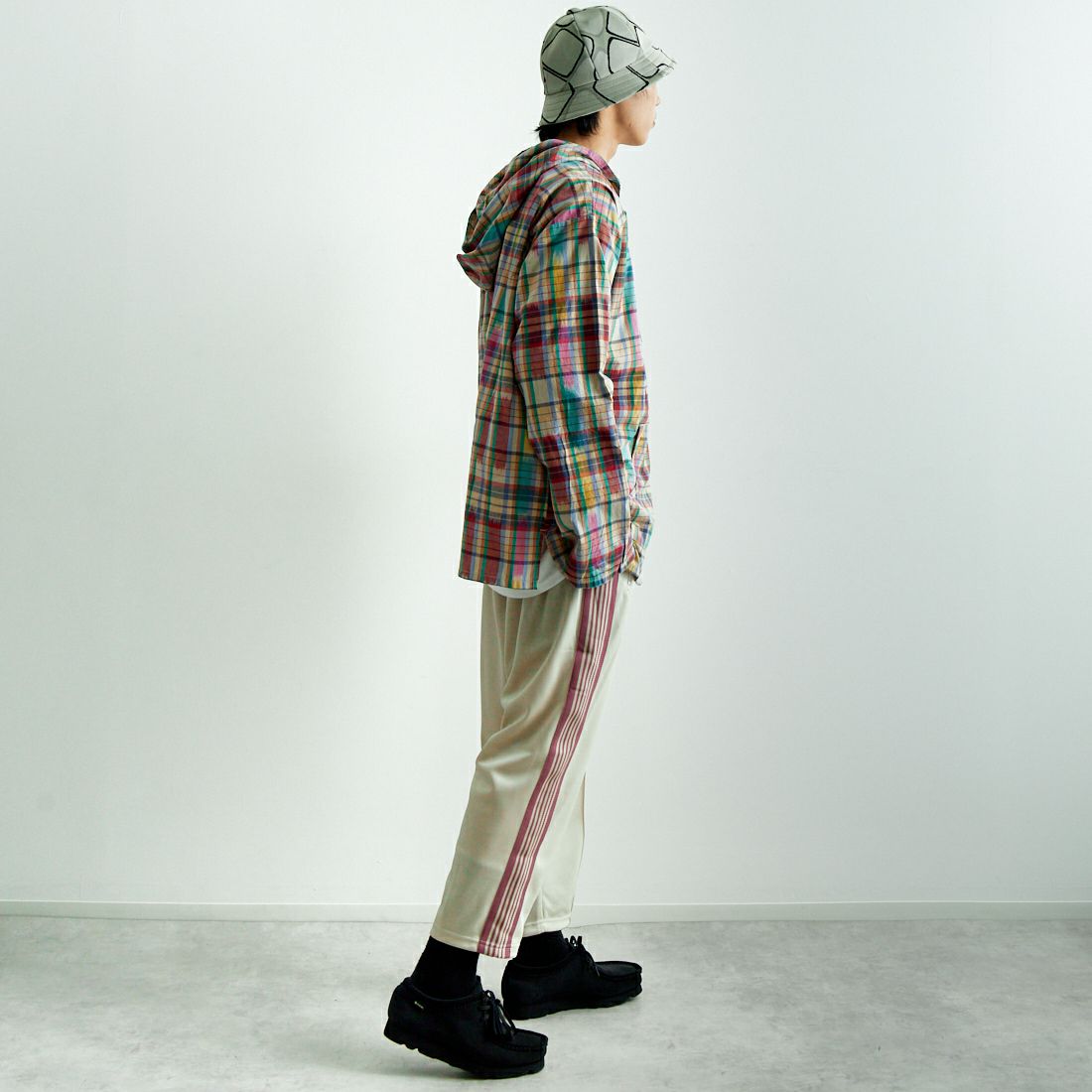 South2West8 [サウスツーウエストエイト] メキシカンパーカー [QV626] A BEG/NVY &&モデル身長：179cm 着用サイズ：M&&