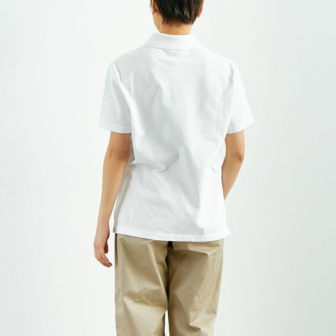 A.P.C. [アー・ペー・セー] スタンダードポロシャツ [POLO-STANDARD] 90 BLANC &&モデル身長：160cm 着用サイズ：XS&&