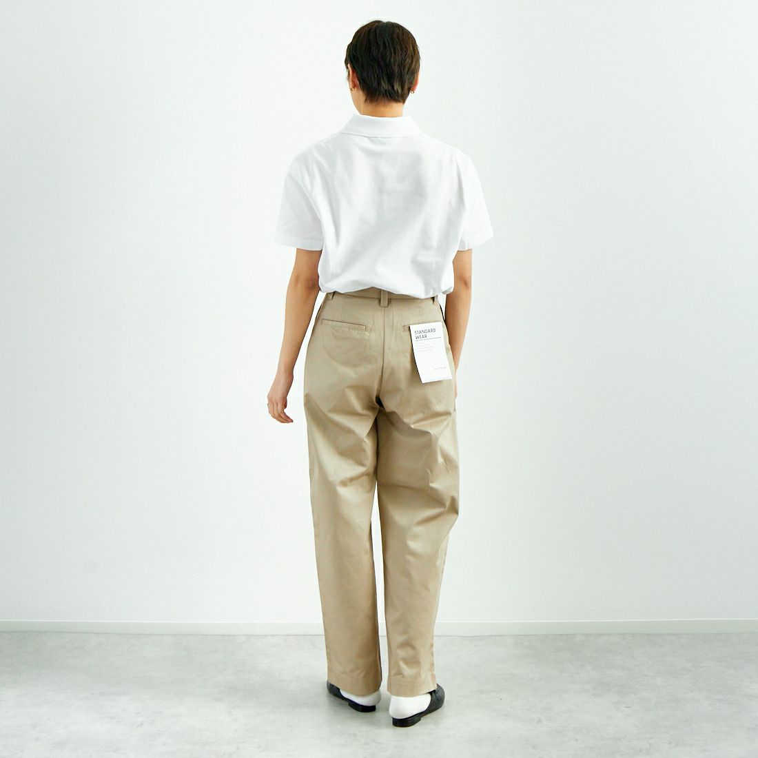 A.P.C. [アー・ペー・セー] スタンダードポロシャツ [POLO-STANDARD] 90 BLANC &&モデル身長：160cm 着用サイズ：XS&&