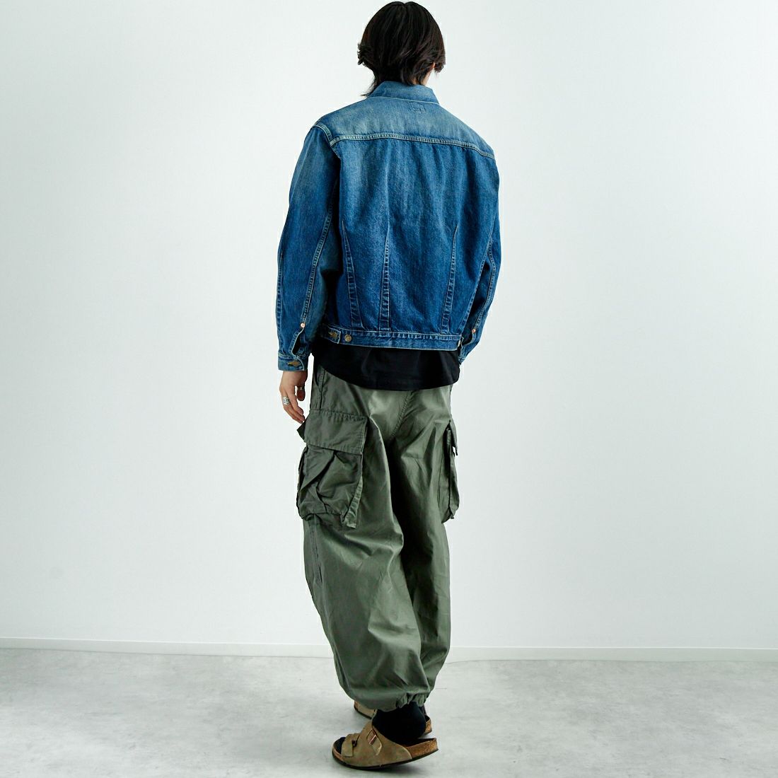 Needles [ニードルズ] ダーツボトムジーンジャケット [QV158] A INDIGO &&モデル身長：179cm 着用サイズ：M&&