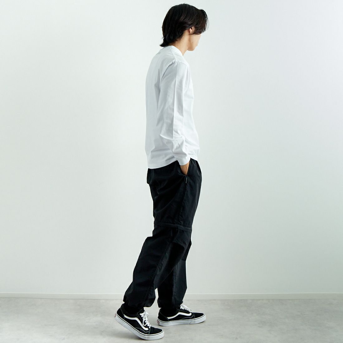 XLARGE [エクストララージ] XLタグ ロングスリーブTシャツ [101251011003] WHITE &&モデル身長：179cm 着用サイズ：M&&