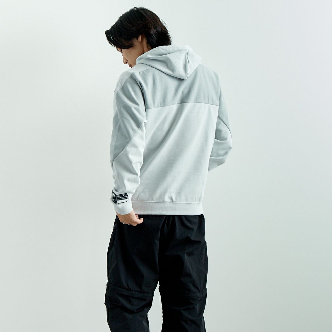 NIKE [ナイキ] エアフリース ロングスリーブフーディ [HJ0274] 009 PHOTON &&モデル身長：179cm 着用サイズ：M&&