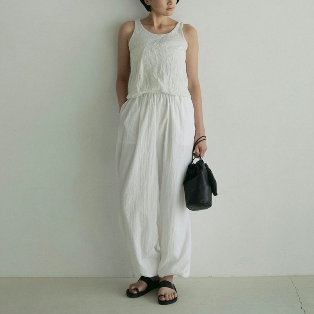 anuke [アンヌーク] ナイロンボリュームパンツ [62510719] WHT