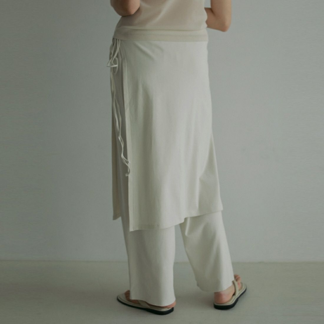 anuke [アンヌーク] レイヤードカットパンツ [62510722] IVR