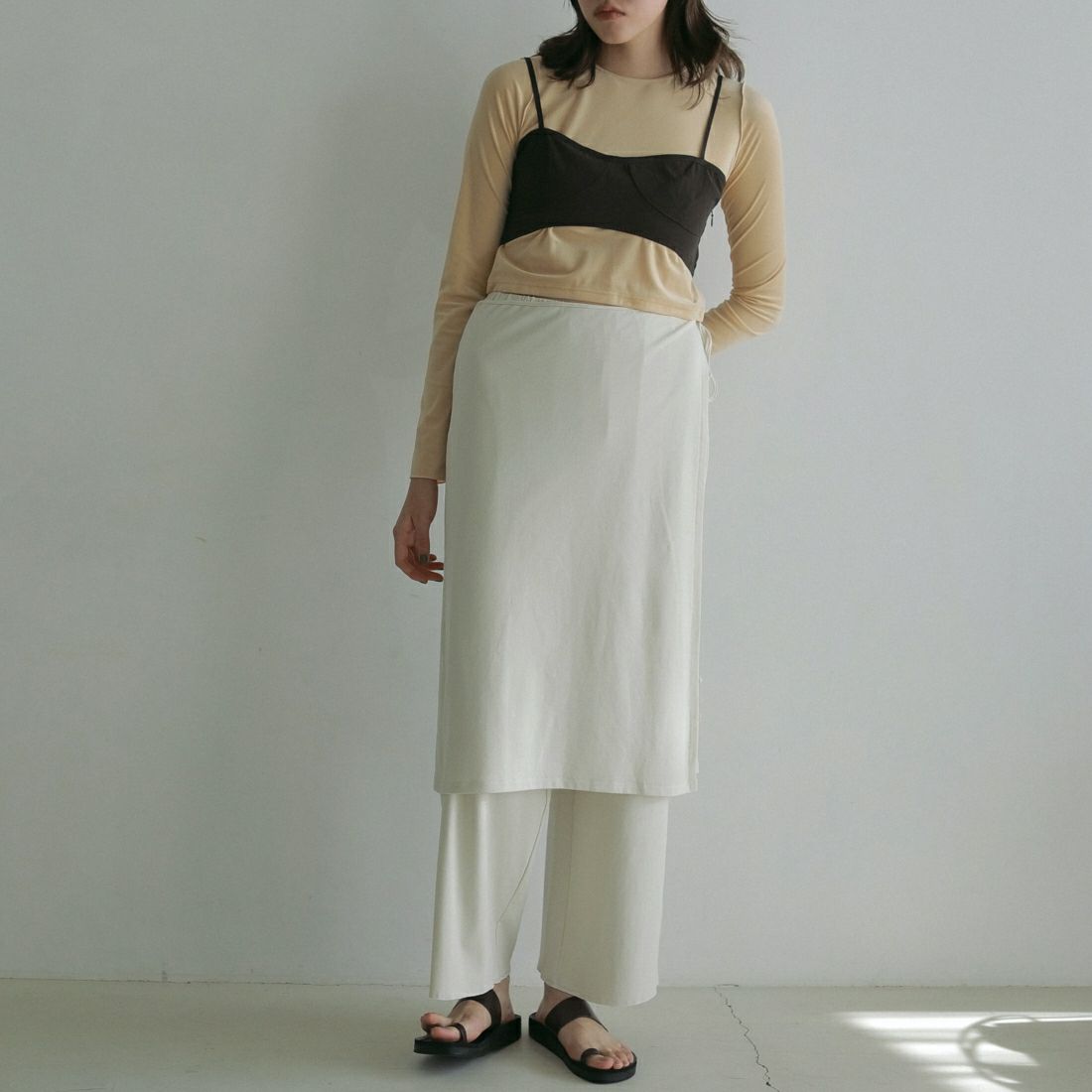 anuke [アンヌーク] レイヤードカットパンツ [62510722] IVR