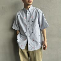 NAVY STRIP&&モデル身長：167cm 着用サイズ：L&&