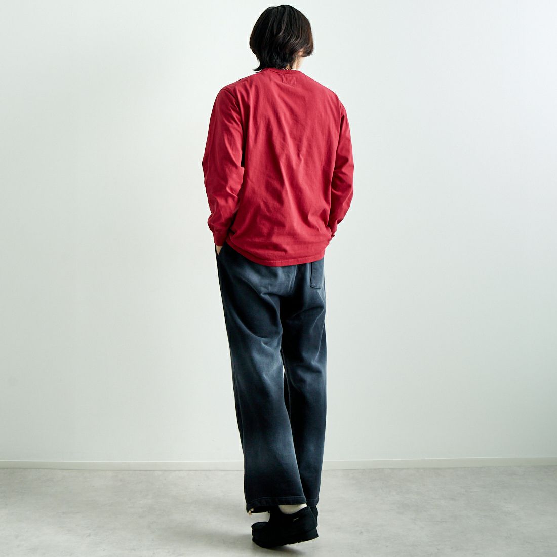 THE NORTH FACE PURPLE LABEL [ザ ノースフェイス パープルレーベル] 7oz ロングスリーブTシャツ [N25SI101] CO CR/OW &&モデル身長：179cm 着用サイズ：M&&