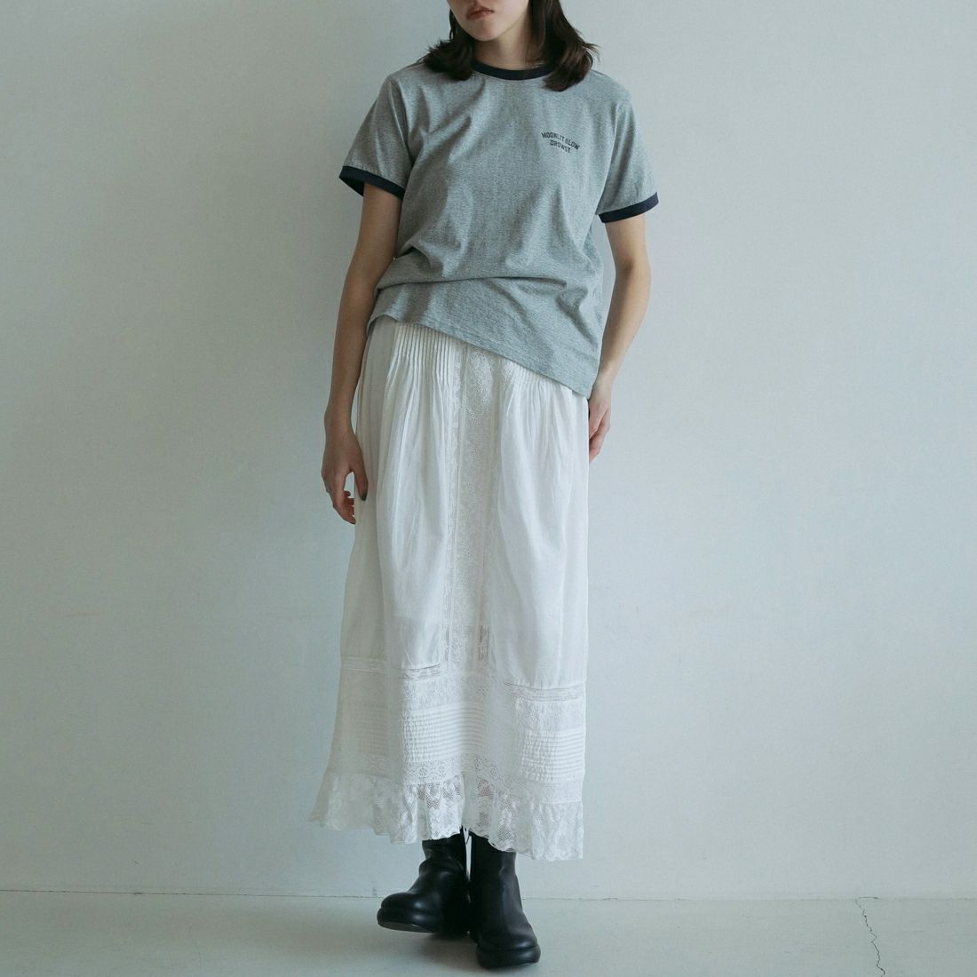 anuke [アンヌーク] リンガーロゴTシャツ [62510618] GRY