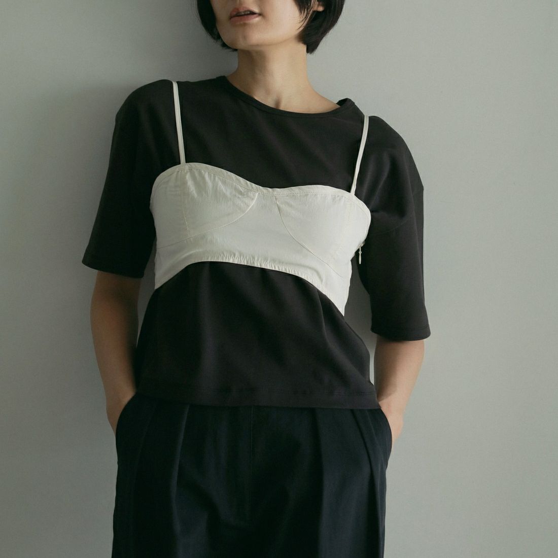 anuke [アンヌーク] レイヤードカットTシャツ [62510623