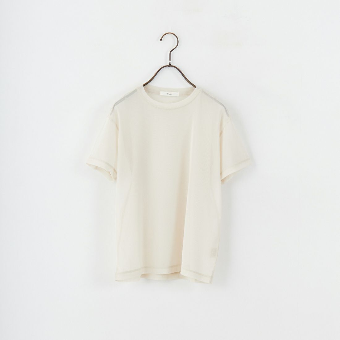 anuke [アンヌーク] シアーチュールTシャツ [62510624] CRM