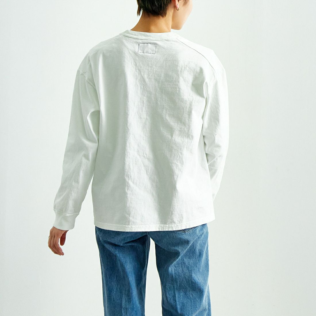 THE NORTH FACE PURPLE LABEL [ザ ノースフェイス パープルレーベル] 7oz ロングスリーブTシャツ [N25SI101] OP OW/PP &&モデル身長：160cm 着用サイズ：WM&&