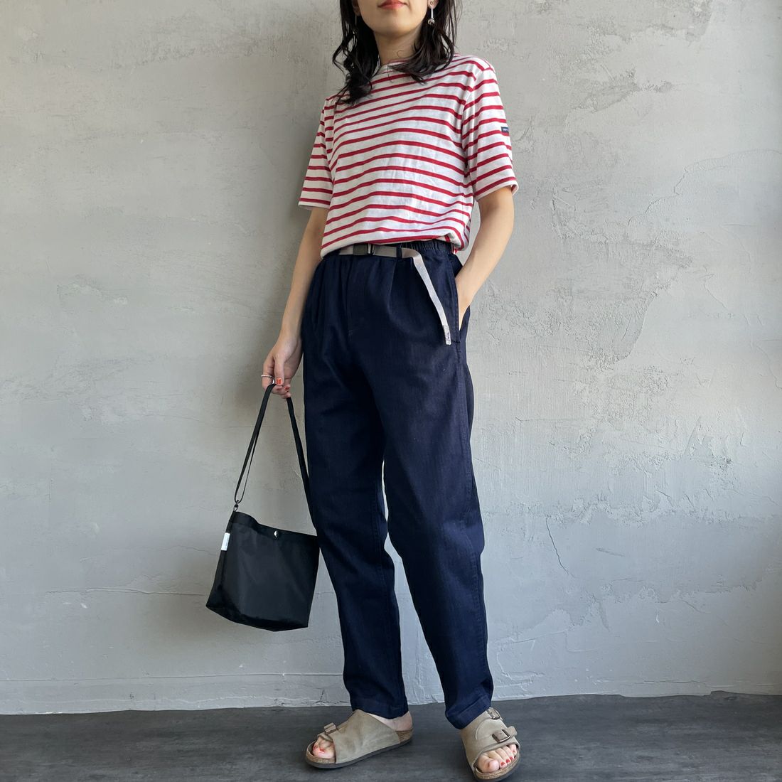 GRAMiCCi [グラミチ] 別注 エブリデイ ストレッチデニムパンツ [GUP5-S2051-JF] ONE WASH &&モデル身長：160cm 着用サイズ：S&&