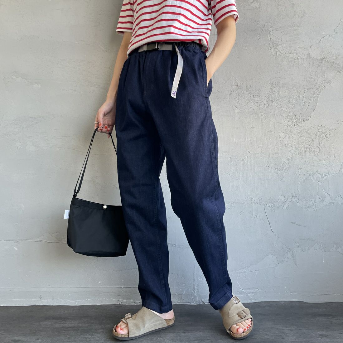 GRAMiCCi [グラミチ] 別注 エブリデイ ストレッチデニムパンツ [GUP5-S2051-JF] ONE WASH &&モデル身長：160cm 着用サイズ：S&&