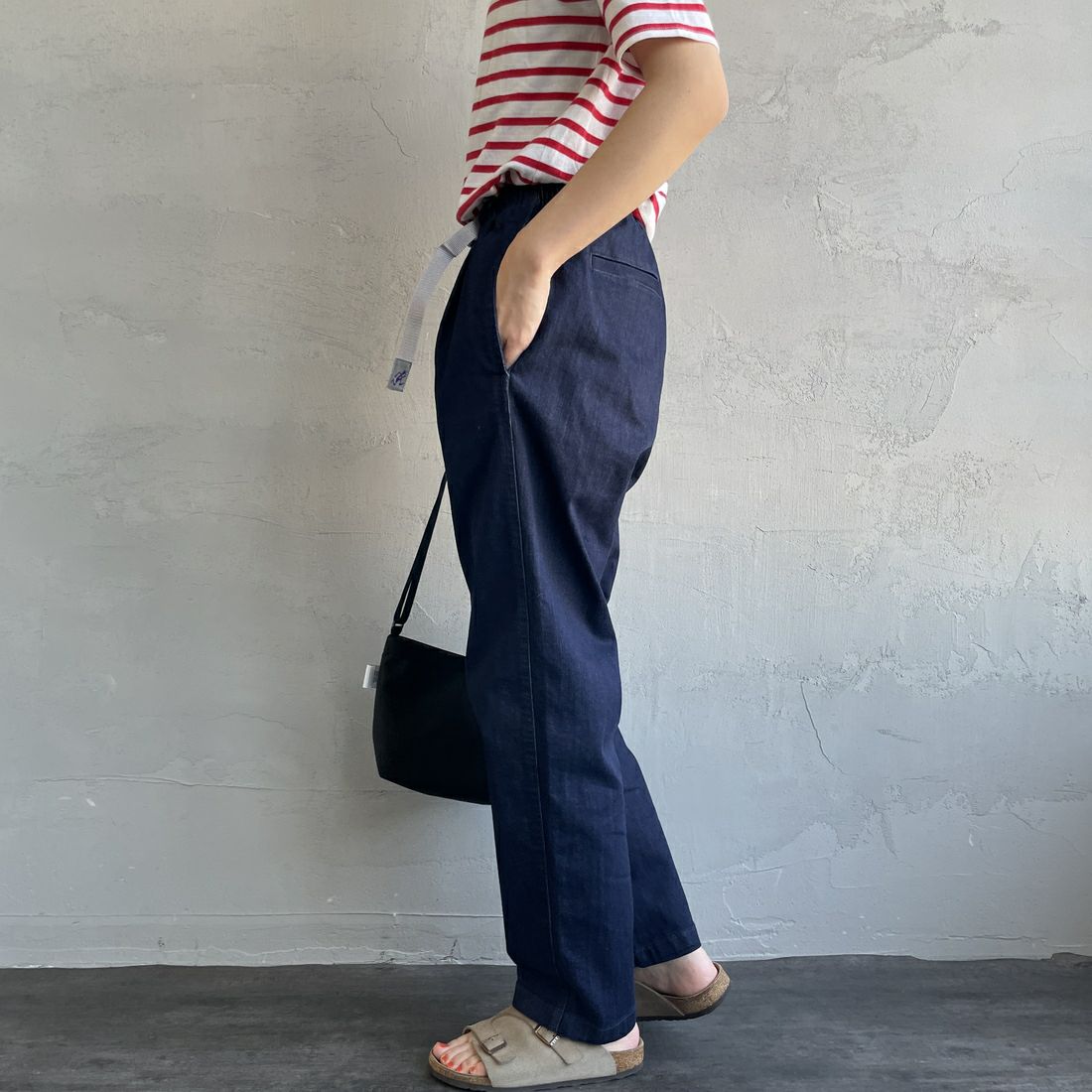 GRAMiCCi [グラミチ] 別注 エブリデイ ストレッチデニムパンツ [GUP5-S2051-JF] ONE WASH &&モデル身長：160cm 着用サイズ：S&&