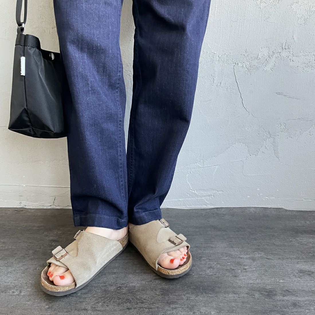 GRAMiCCi [グラミチ] 別注 エブリデイ ストレッチデニムパンツ [GUP5-S2051-JF] ONE WASH &&モデル身長：160cm 着用サイズ：S&&