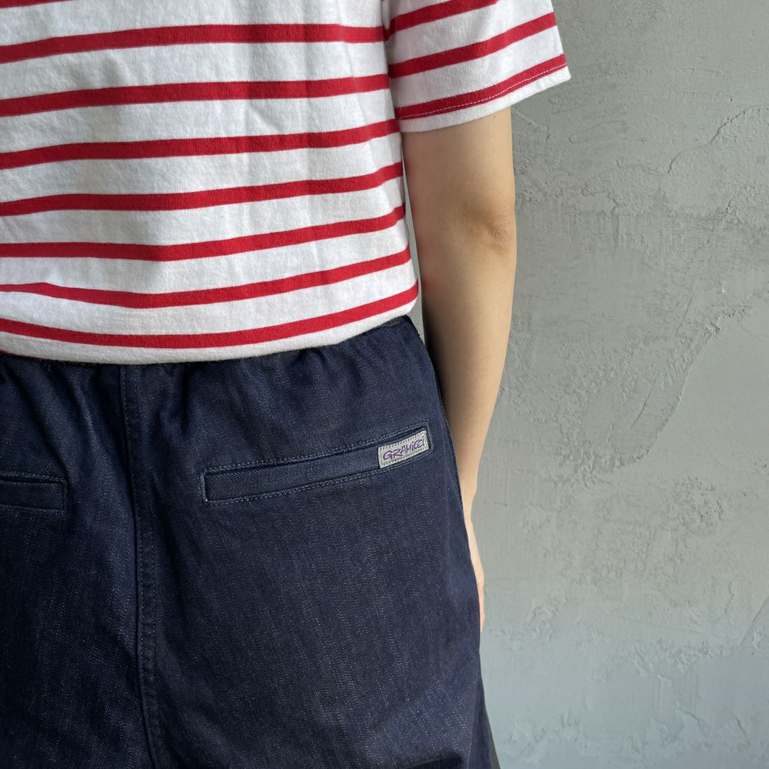 GRAMiCCi [グラミチ] 別注 エブリデイ ストレッチデニムパンツ [GUP5-S2051-JF] ONE WASH &&モデル身長：160cm 着用サイズ：S&&