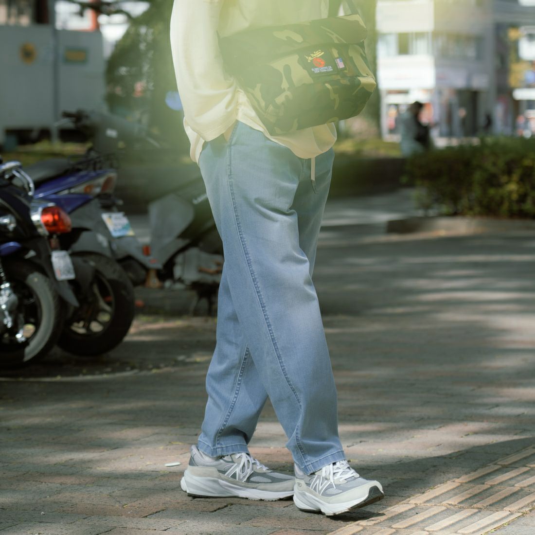 GRAMiCCi [グラミチ] 別注 エブリデイ ストレッチデニムパンツ [GUP5-S2051-JF] M.USED &&モデル身長：168cm 着用サイズ：M&&