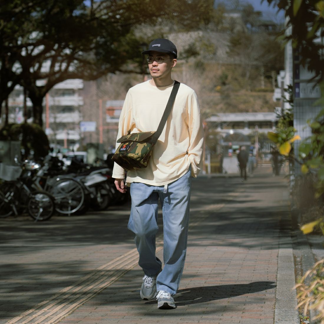 GRAMiCCi [グラミチ] 別注 エブリデイ ストレッチデニムパンツ [GUP5-S2051-JF] M.USED &&モデル身長：168cm 着用サイズ：M&&