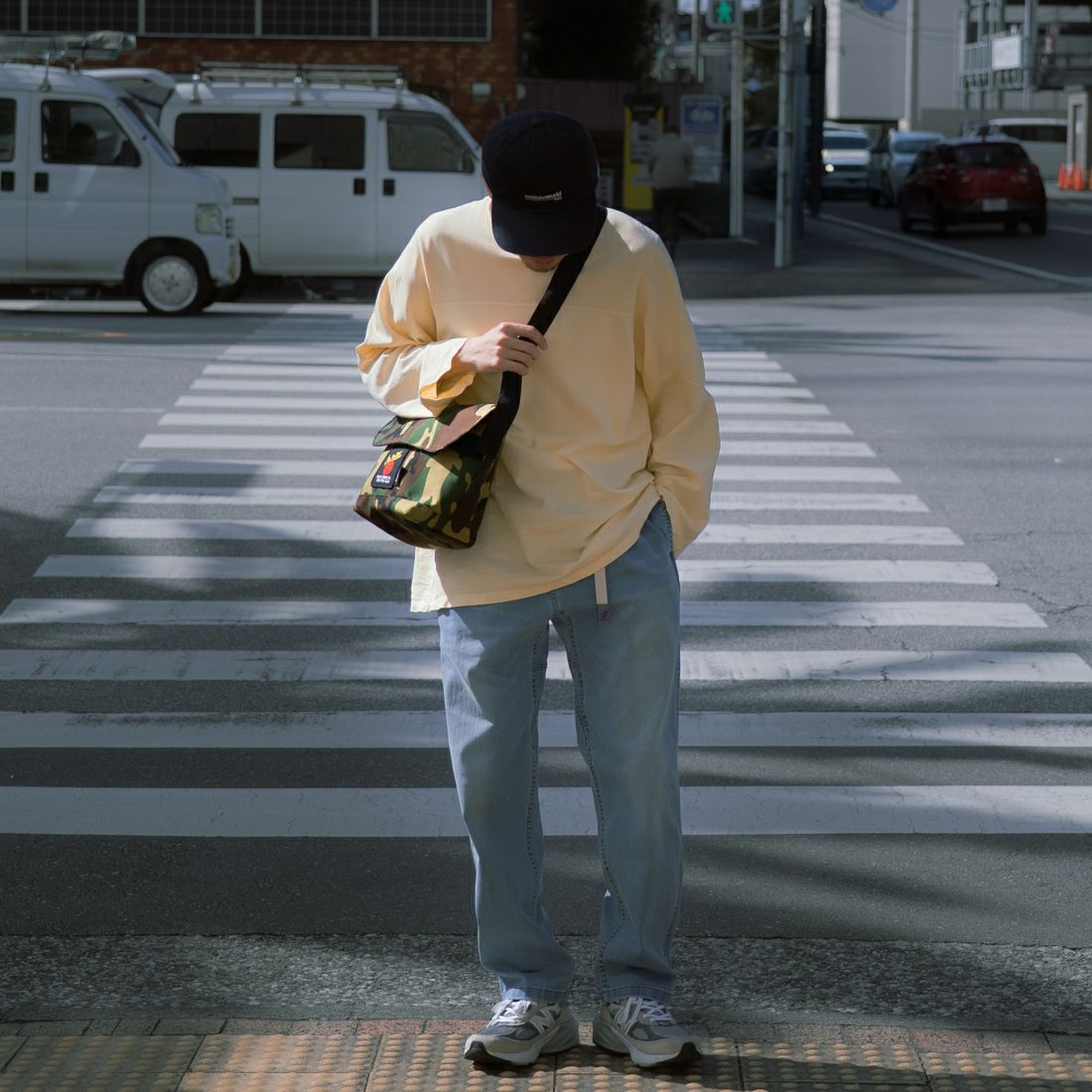 GRAMiCCi [グラミチ] 別注 エブリデイ ストレッチデニムパンツ [GUP5-S2051-JF] M.USED &&モデル身長：168cm 着用サイズ：M&&