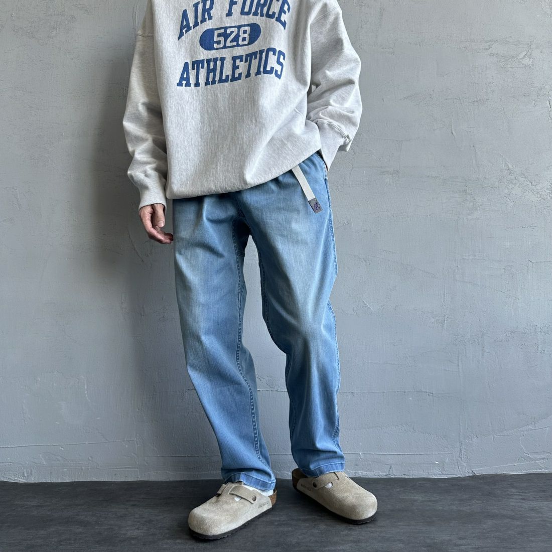 GRAMiCCi [グラミチ] 別注 エブリデイ ストレッチデニムパンツ [GUP5-S2051-JF] M.USED &&モデル身長：168cm 着用サイズ：M&&